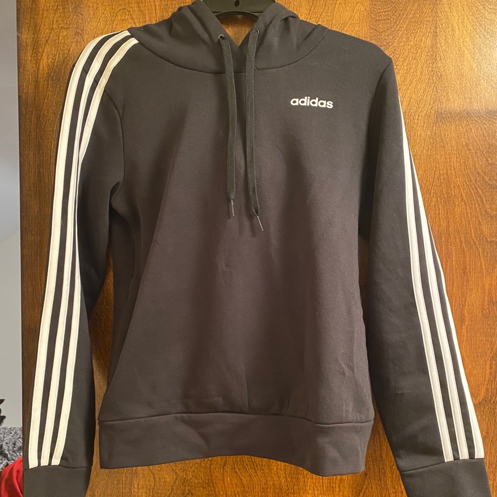 Black and white stripped Adidas Sweatshirt